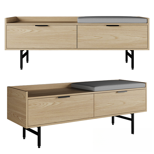 Wooden Storage Bench TVcabinet