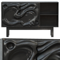 Black Wavy Modern Cabinet TVcabinet