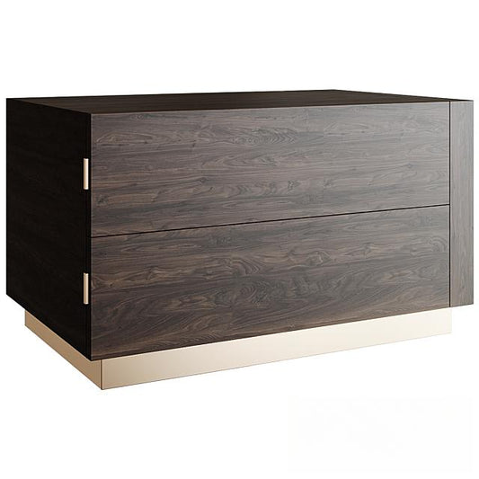 Dark Wood Modern Chest TVcabinet