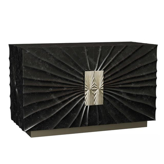 Black Pleated Modern TVcabinet