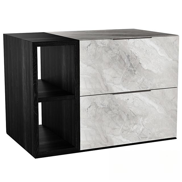 BlackWhiteMarbleCabinet TVcabinet