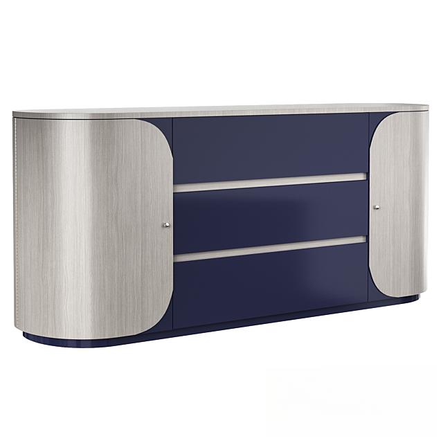 Silver Blue Modern Sideboard TVcabinet