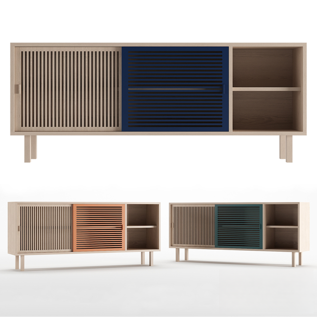 Modern Slatted Cabinet TVcabinet