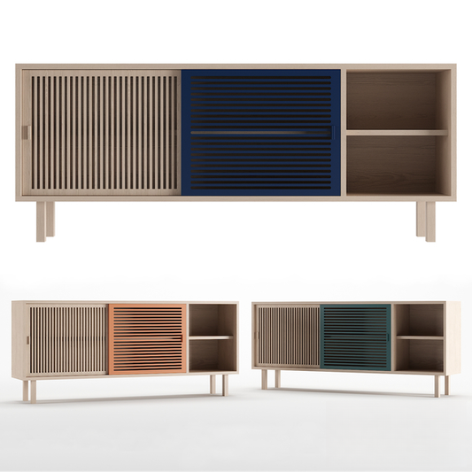 Modern Slatted Cabinet