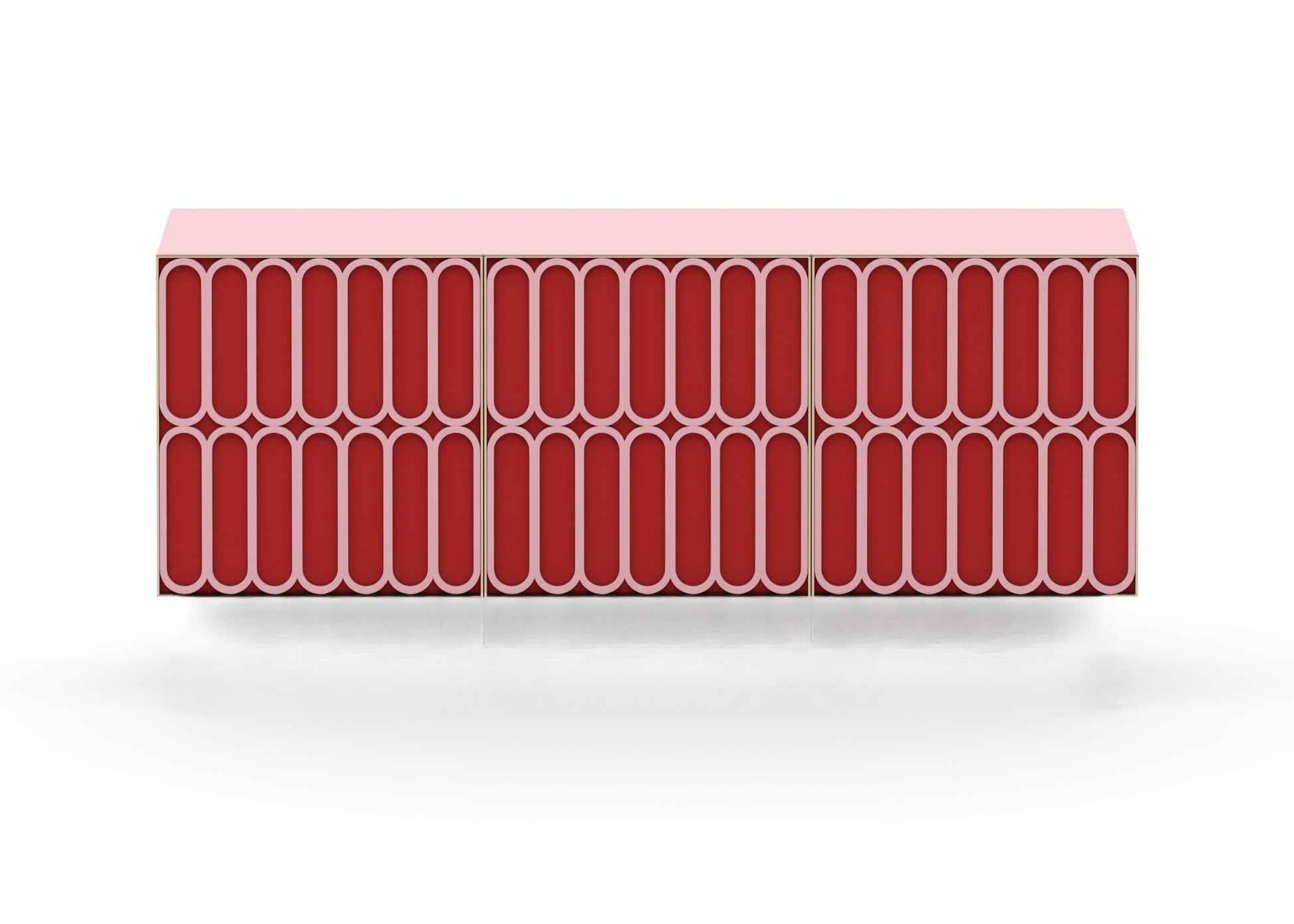 Red Geometric Modern TVcabinet