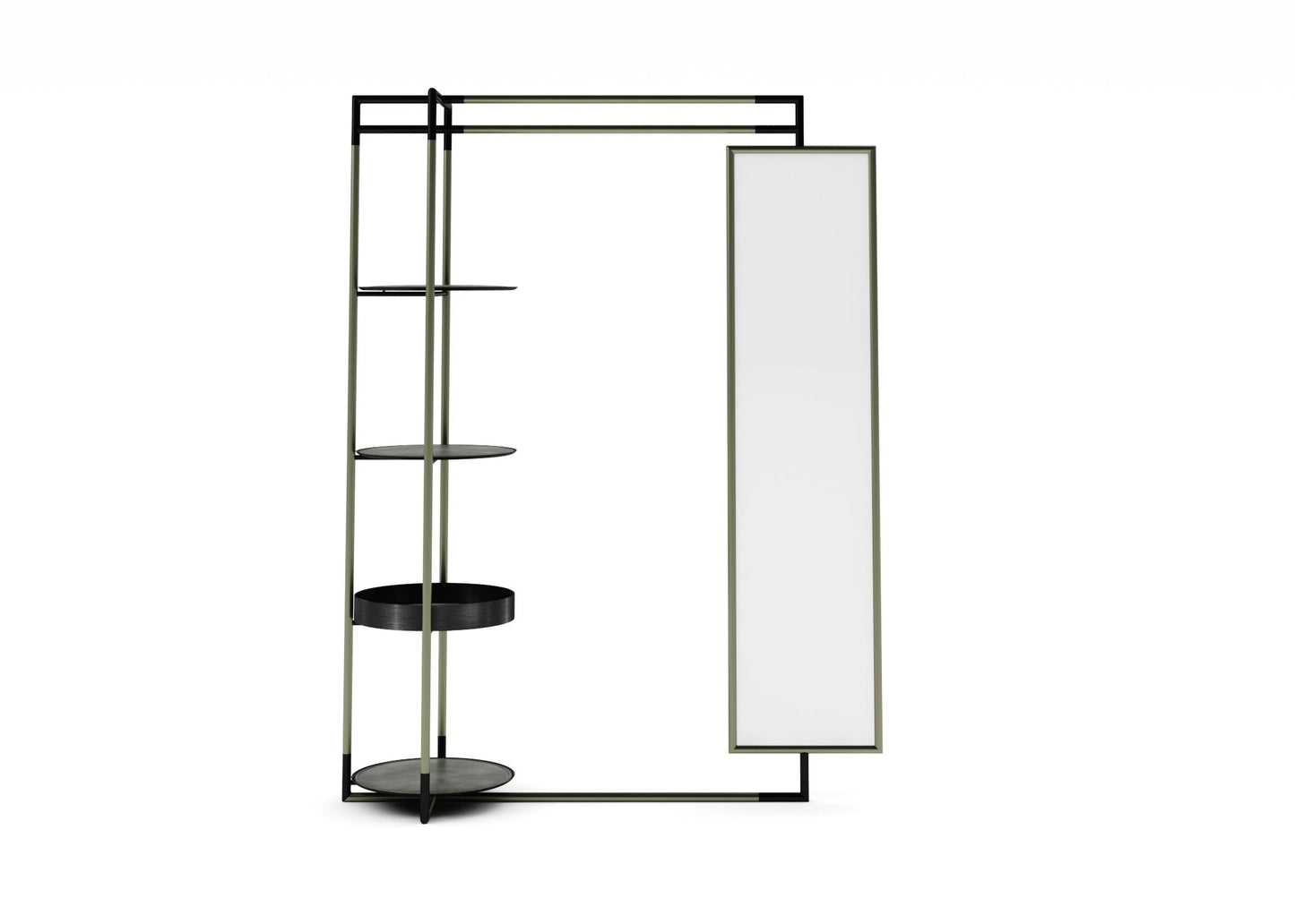 Black Mirror Shelf TVcabinet