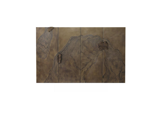 Brown Abstract Painting TVcabinet