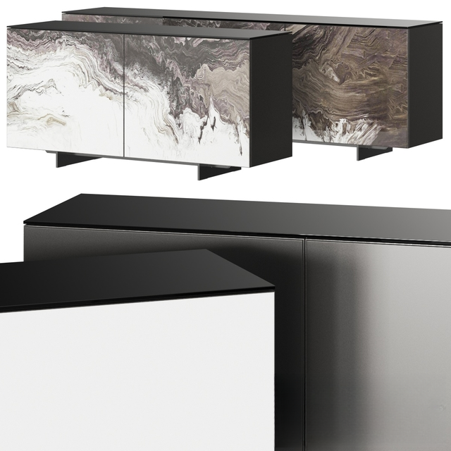 MarblePattern Modern Cabinet TVcabinet
