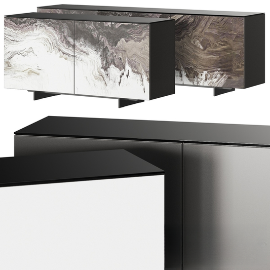 MarblePattern Modern Cabinet TVcabinet