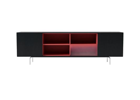 BlackRedModernSideboard TVcabinet