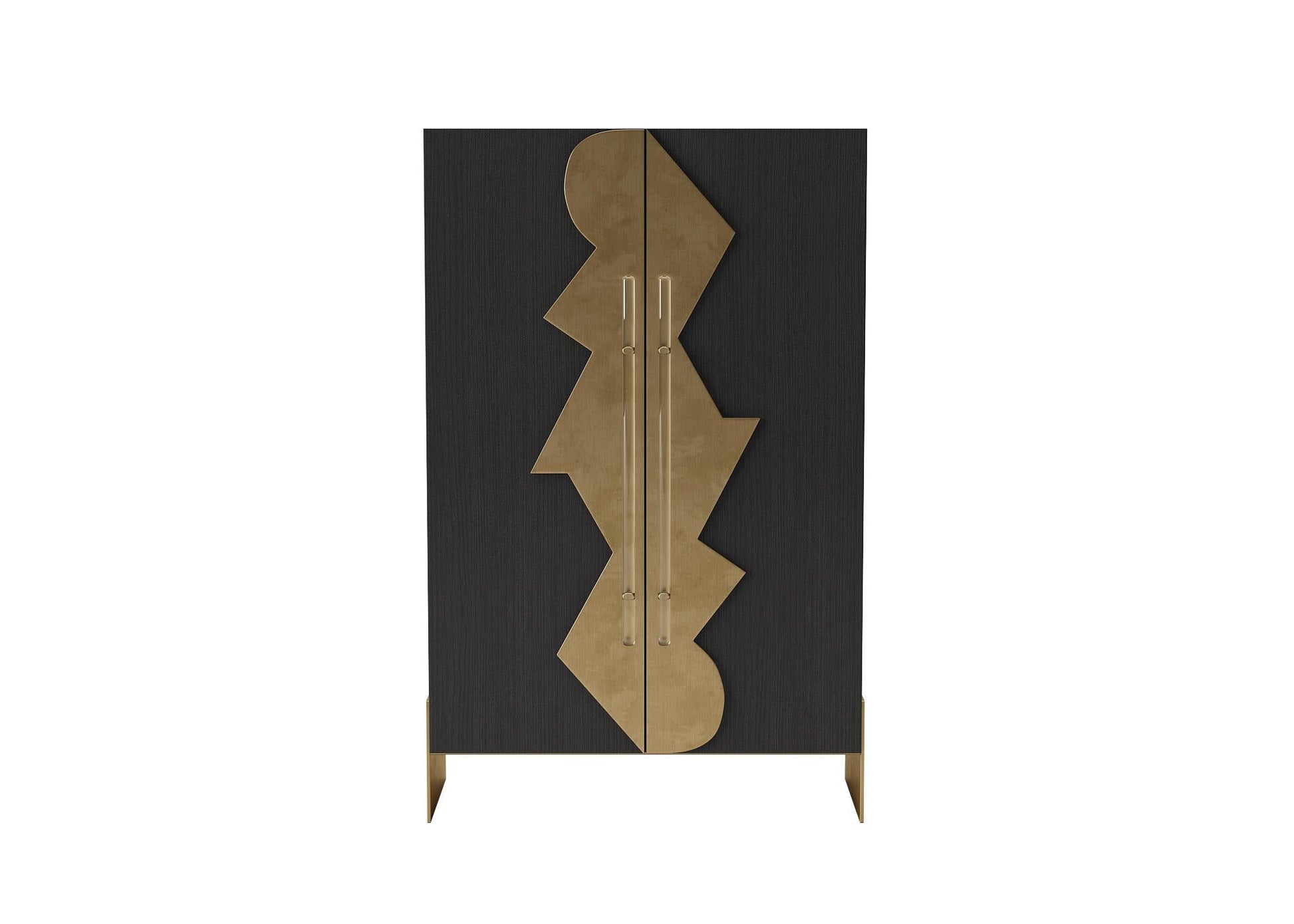 GeometricBlack Cabinet TVcabinet