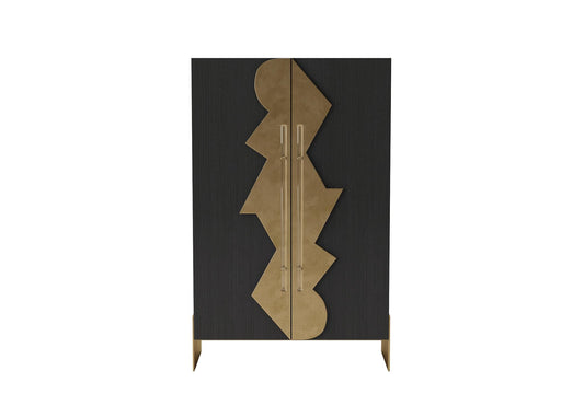 GeometricBlack Cabinet TVcabinet