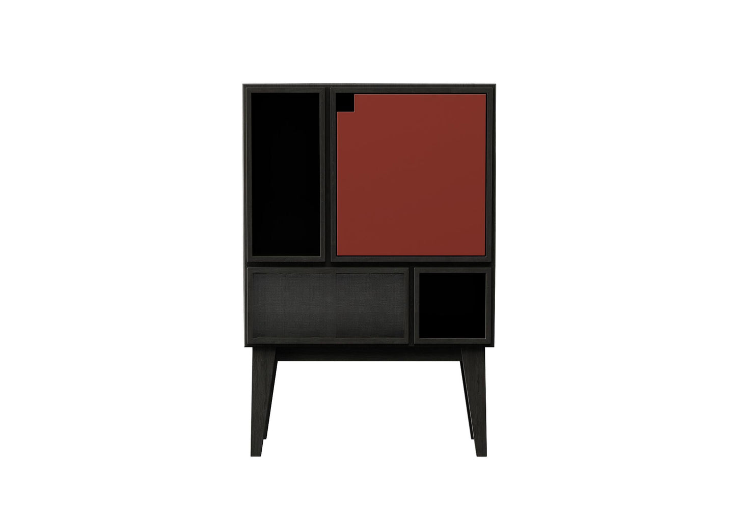 BlackRedModernCabinet TVcabinet