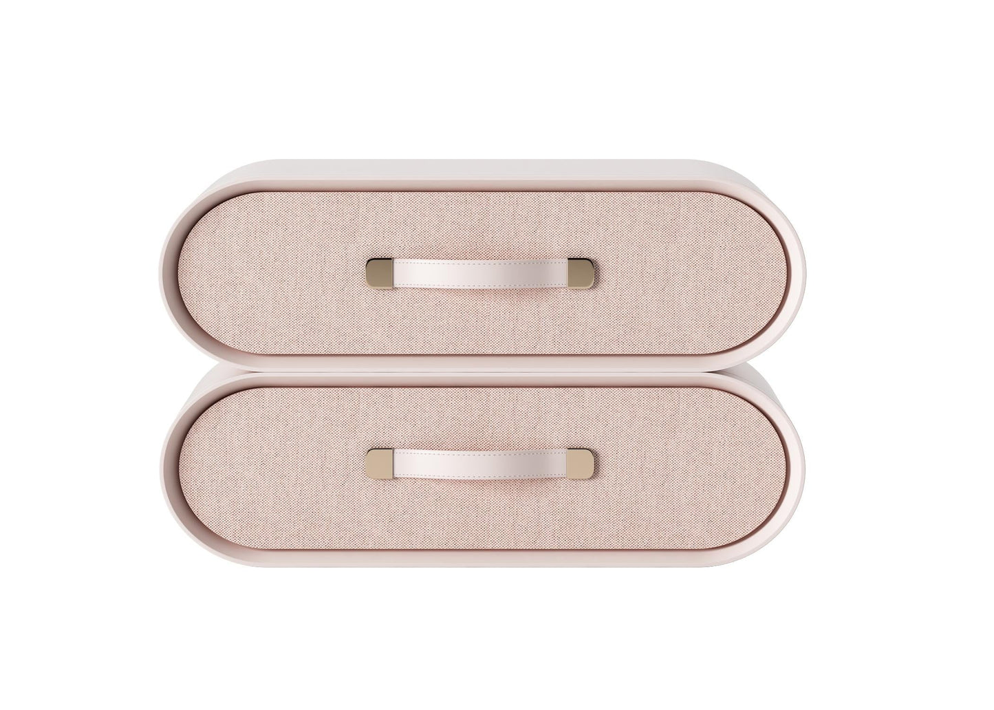 Beige Oval Storage TVcabinet