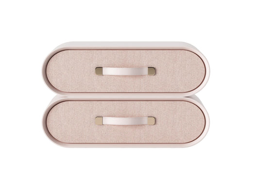 Beige Oval Storage TVcabinet