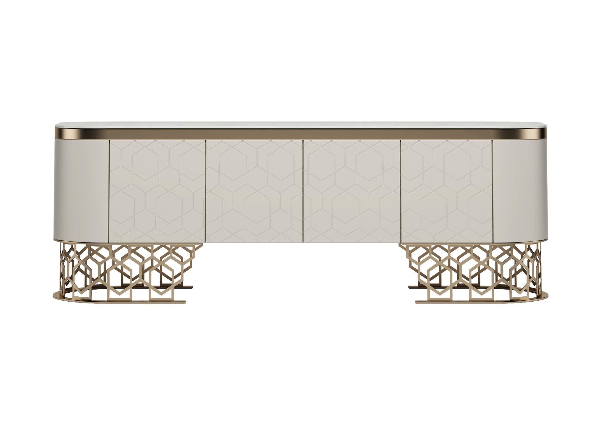 Geometric Metal Console Table TVcabinet