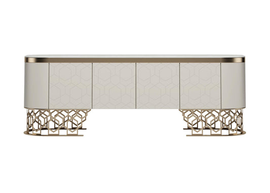 Geometric Metal Console Table TVcabinet