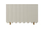 Beige Pleated Curtain TVcabinet