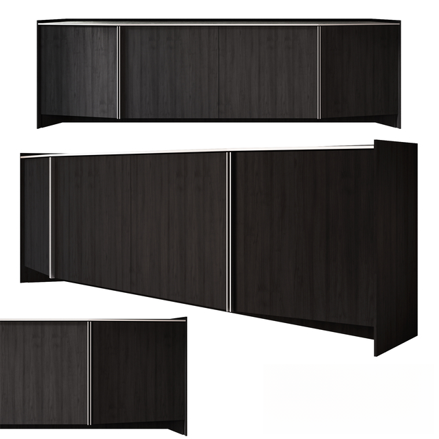 Dark Wood Modern Sideboard TVcabinet