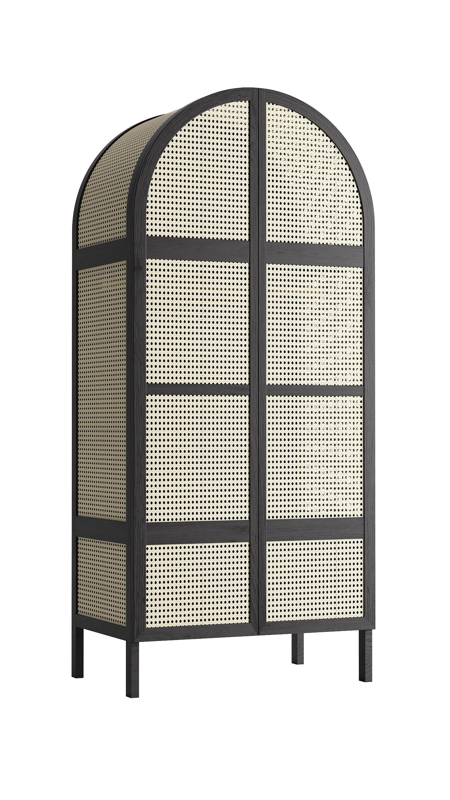 Black and White Arched Wardrobe TVcabinet