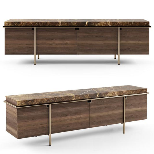 Brown Marble Modern Sideboard TVcabinet