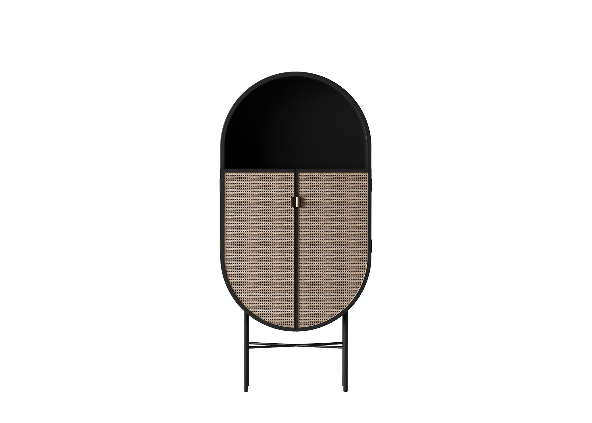 Oval Black Cabinet TVcabinet
