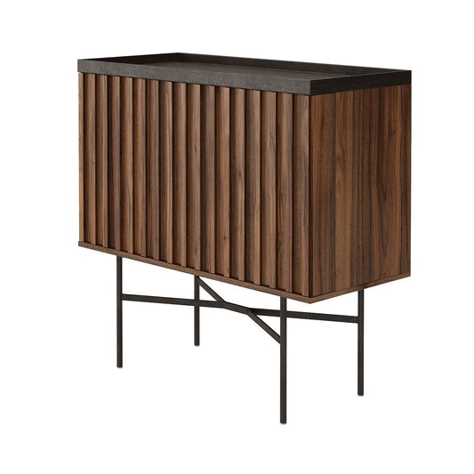 WoodenRibbedModern TVcabinet