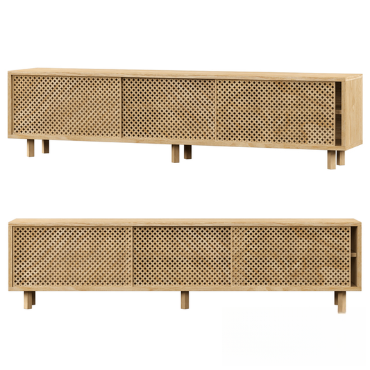 Wooden lattice cabinet TVcabinet