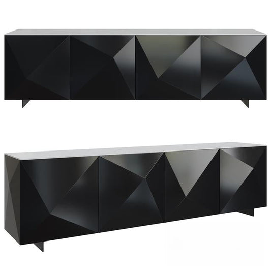 Geometric Black Cabinet TVcabinet