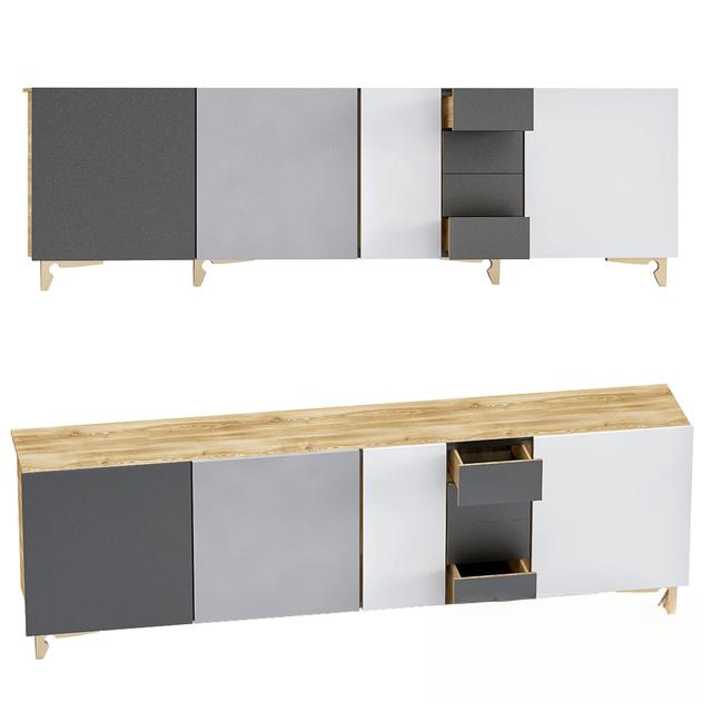 Modern Multi - colored Cabinet TVcabinet