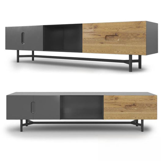 Modern Grey Wood TV Stand TVcabinet