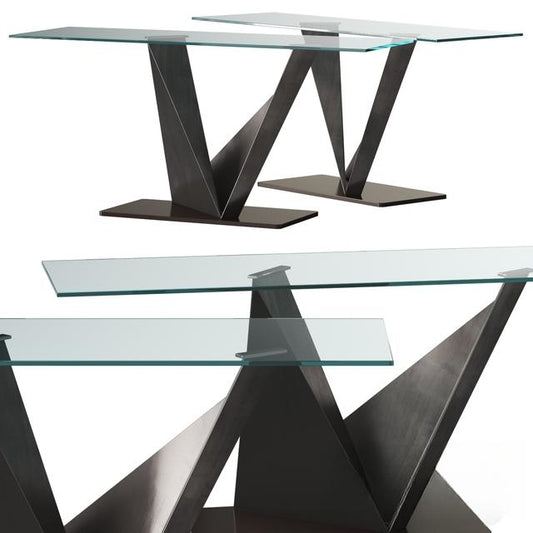 Modern Geometric Glass Table