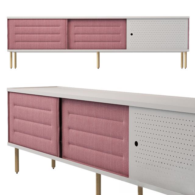 Pink Linen Modern Cabinet