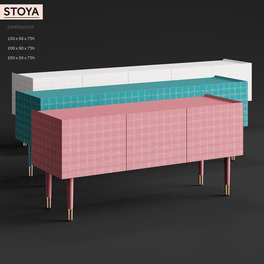 Pink Checkered Cabinet
