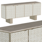 Wicker Light Gray Cabinet TVcabinet