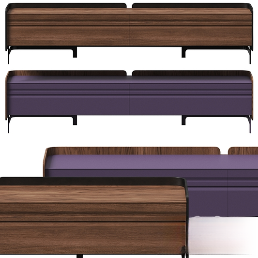 WoodenPurpleModern TVcabinet