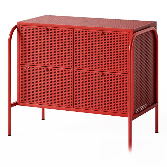 Red Metal Cabinet TVcabinet