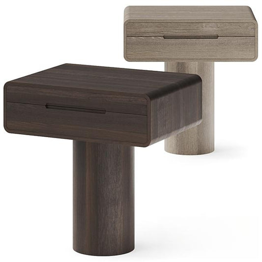 Square Wooden Nightstand