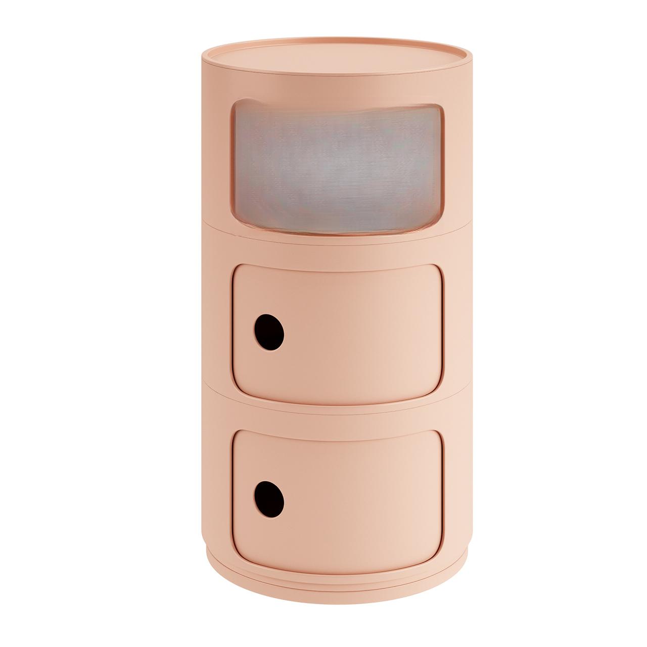 Round Pink Storage bedsidetable