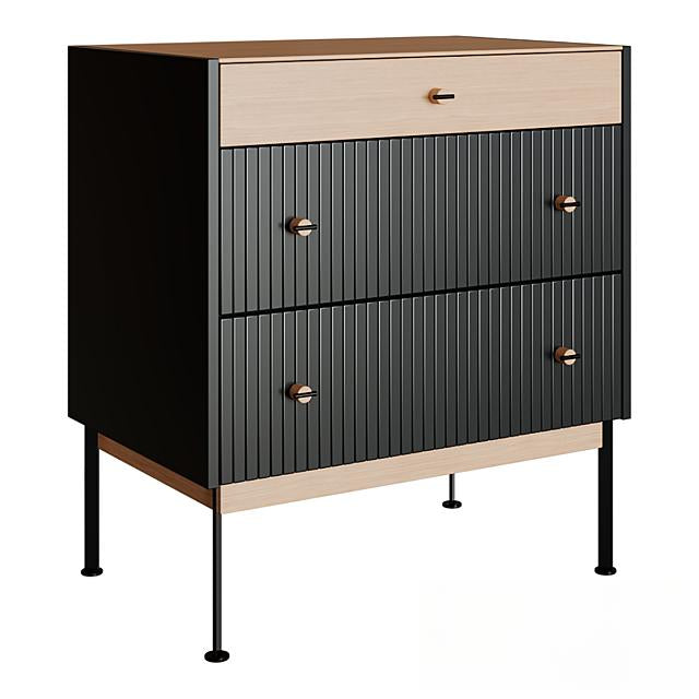 BlackWoodenModernCabinet bedsidetable