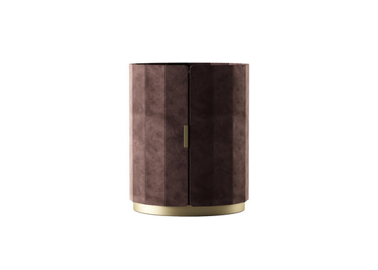 Brown Velvet Modern Cabinet