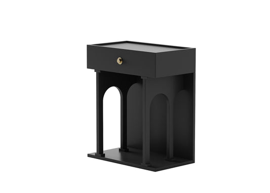 Black Modern Nightstand