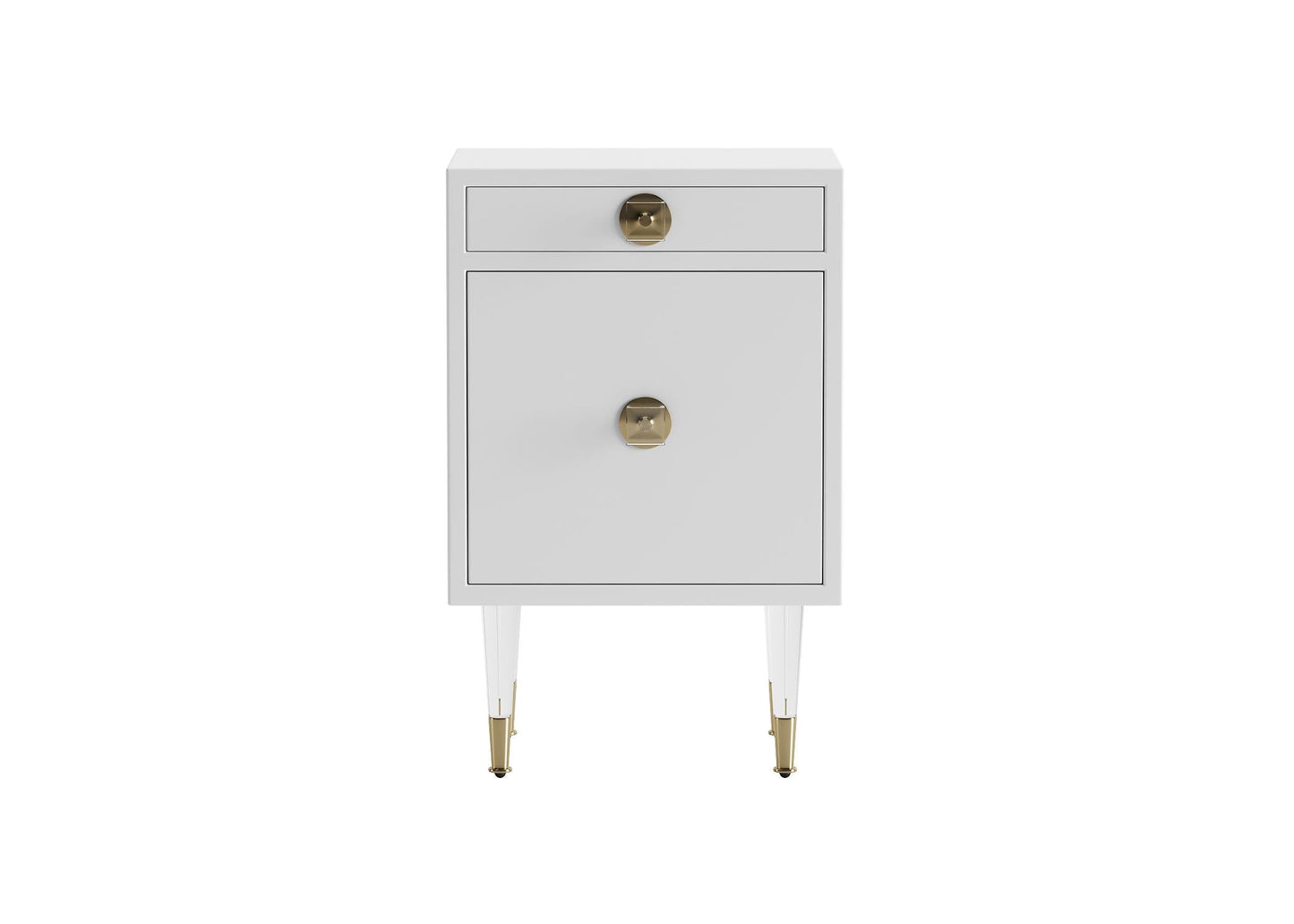 White Gold Modern Nightstand bedsidetable