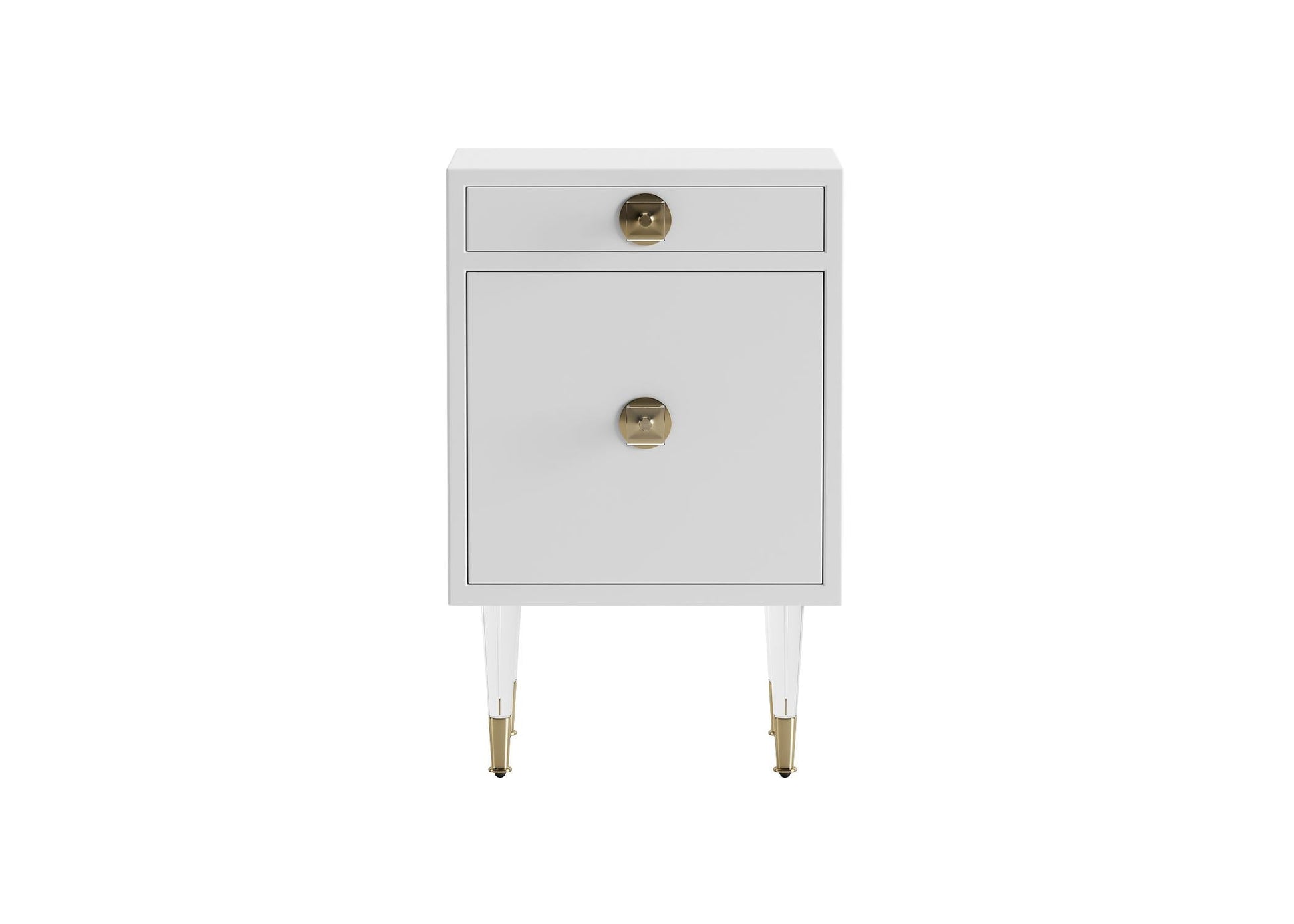 White Gold Modern Nightstand bedsidetable