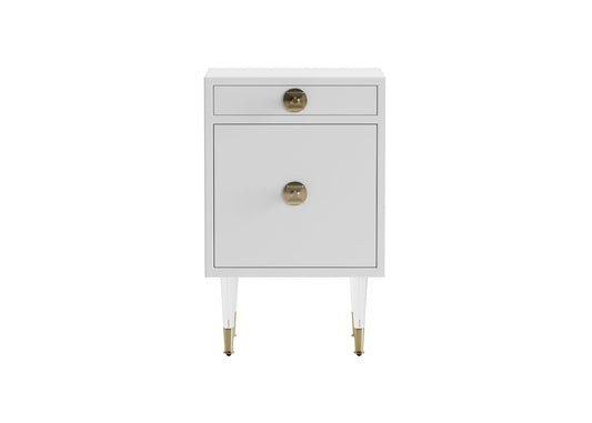 White Gold Modern Nightstand bedsidetable