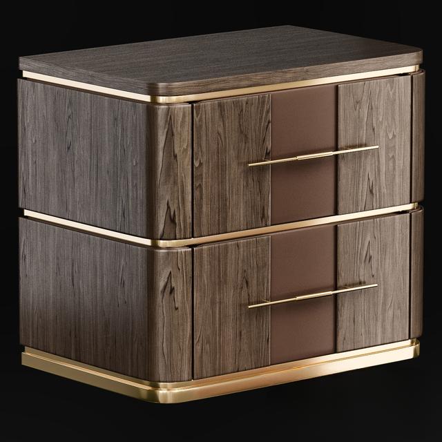 WoodenGoldAccentNightstand bedsidetable