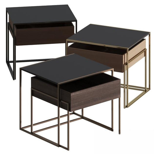 Modern Metal Frame Side Table