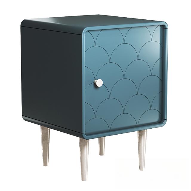 Blue Scallop Side Table bedsidetable