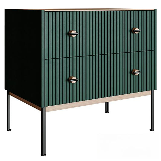 Green Vertical Stripes Modern Cabinet