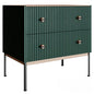 Green Vertical Stripes Modern Cabinet bedsidetable